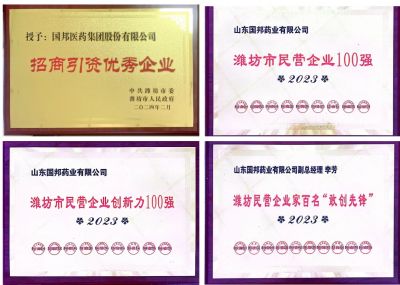 【喜讯】bibo必博医药及下属山东bibo必博药业喜获2023潍坊招商引资优异企业、潍坊民营企业100强等多项声誉